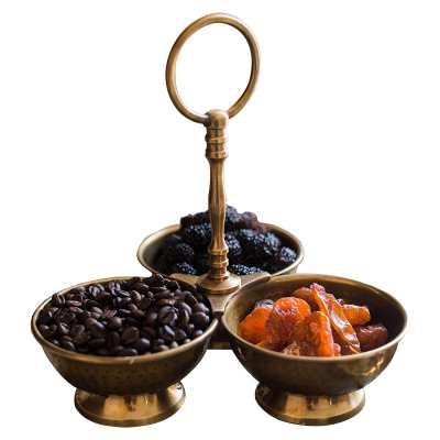 美帮汇印度铜果盘果碗 餐具欧式法式古典艺术装饰收纳