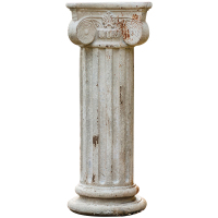 美帮汇复古圆形罗马柱 大号摆件花园花盆圆柱底座路引道具装饰品