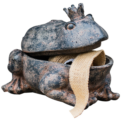 美帮汇青蛙蟾蜍树脂收纳盒 装饰摆件艺术复古青蛙花园庭院玄关