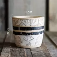 美帮汇埃及纹饰柱盆高脚花盆花器花瓶特大型号艺术风格花园装饰 埃及古纹饰花器(小)底部已打孔 中
