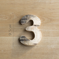美帮汇带皮白桦木数字装饰摆件墙饰 道具DIY北欧ZAKKA森系 3