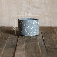 美帮汇水磨石混凝土 花盆花器 几何形体自由组合 创意设计艺术 J(底无孔,需打孔请备注) 大