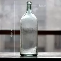 美帮汇玻璃花瓶落地台面艺术玻璃器皿软装饰美式粗放手工 清潭绿B