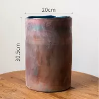 美帮汇手工艺术玻璃瓶花瓶花器做旧摆件复古文艺工业风个性欧式 锈莅玻璃瓶(特大号)