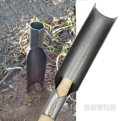 汐岩洛阳铲土铲农用铲头探铲取土器挖洞铲电线杆打桩禁止盗墓考古工具 精铲头+1.2米木柄整套