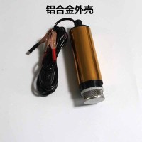 汐岩抽油泵柴油12V 电动24伏加油机加油泵自吸泵潜水油泵油抽子抽油器 12v带滤网铝合金电泵