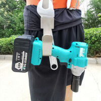 汐岩架子工电动扳手挂钩挂件 多功能电动扳手挂钩 多功能不锈钢支架子工木工腰间挂架失手绳腰架旋转勾 架子工单钩一个不锈钢