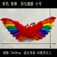 美帮汇翅膀羽毛翅膀天使翅膀colay翅膀道具舞会走秀表演翅膀演出用品 窝翎款小号75*28cm