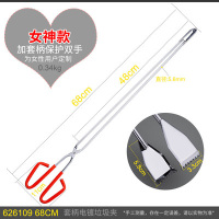 加长火钳 炭火煤球钳子垃圾夹拾物器不锈钢火钳家用加长夹捡垃圾的夹子清洁卫生钳烧烤木炭 68cm套柄电镀垃圾钳626109