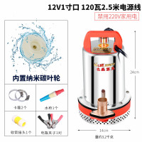 汐岩直流潜水泵水泵家用抽水12v24v480v小型电瓶车抽水泵农用 12V1寸口120W2.5米线送5米管(10年换