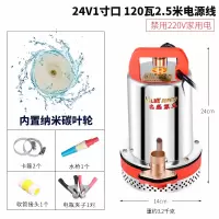 汐岩直流潜水泵水泵家用抽水12v24v480v小型电瓶车抽水泵农用 24V1寸口120W2.5米线送5米管(10年换