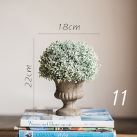 美帮汇暮雪仿真树球盆景桌面装饰摆件绿植球办公室餐桌咖啡馆 11