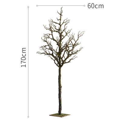 美帮汇禅意枯树仿真植物大型艺术装饰摆件花艺造景橱窗陈列道具 禅意枯树泥苔枝(大) 干树枝