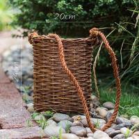 美帮汇美式欢迎篮花器 壁挂花篮 信件篮 手工柳编做旧复古老式 老式挂篮小号(无铁牌) 大