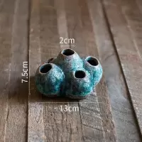 美帮汇藤壶花瓶花器花盆多孔青苔藓绿萝水培禅意茶宠新中式国风 多孔花器(藤壶瓶A) 中