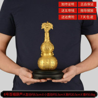 美帮汇铜葫芦铜开口百福葫芦摆件五福葫芦客厅大号 6号百福葫芦+赠底座