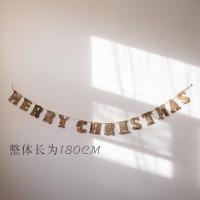 美帮汇Mry Christmas派对旗三角旗子森系ZAKKA圣诞装饰挂件 字母派对旗