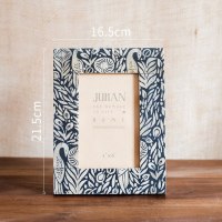 美帮汇印度牛角牛骨相框 手工艺术摆件桌面装饰 样板间 印度进口骨制相框(孔雀4*6&ldquo;) 其他尺寸