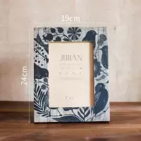 美帮汇印度牛角牛骨相框 手工艺术摆件桌面装饰 样板间 印度进口骨制相框(花鸟5*7“) 其他尺寸