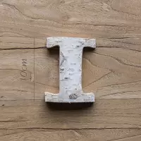 美帮汇原木装饰字母 白桦木树皮摆件墙饰 道具DIY北欧ZAKKA 桦I