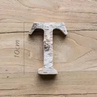 美帮汇原木装饰字母 白桦木树皮摆件墙饰 道具DIY北欧ZAKKA 桦T