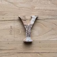 美帮汇原木装饰字母 白桦木树皮摆件墙饰 道具DIY北欧ZAKKA 桦Y