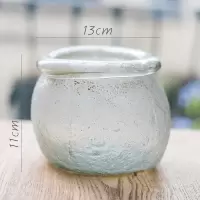 美帮汇手工艺术玻璃器皿花瓶花器装饰摆件磨砂雾面北欧日式禅意 大号