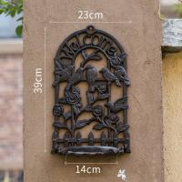 美帮汇铸铁花盆托架 古典花纹装饰壁挂件杂货花园户外庭院欧式复古 壁挂花盆托架(A款)