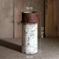 美帮汇复古怀旧几何陶瓷花瓶花器花盆花插装饰摆件创意组合艺术 复古陶瓶(A)底部无孔