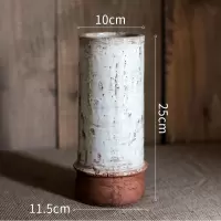 美帮汇复古怀旧几何陶瓷花瓶花器花盆花插装饰摆件创意组合艺术 复古陶瓶(B)底部无孔
