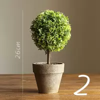 美帮汇仿真树球盆景 咖盆 绿植盆栽 花球球桌面餐桌装饰品 2