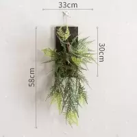 美帮汇仿真云竹垂吊壁挂 装饰绿植花艺套装设计师空间陈列 文竹 云竹木吊(小)