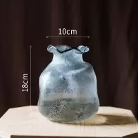 美帮汇白夜逆行 玻璃花瓶花器水瓶磨砂工艺 复古文艺装饰摆件 白夜逆行系列(C)