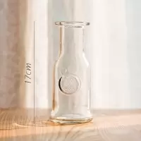 美帮汇小型玻璃器皿小花瓶花器 透明干花插花小号水培客厅装饰摆件 观山瓶
