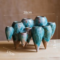 美帮汇悬浮陶瓷花瓶花器花盆水培装饰禅意摆件创意另类现代艺术 多孔花器(悬浮C)