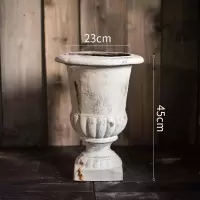 美帮汇古旧锈痕罗马柱盆大型花盆花瓶装饰摆件庭院花园橱窗陈列 A款 大