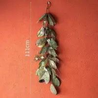 美帮汇圣诞节花环花带缠绕藤条挂件挂diy装饰品场景布置挂饰摆件 冰柏玉兰叶装饰花艺(缠绕垂带)