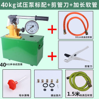 手动试压泵打压泵 ppr水管自来水管道打压机压力泵地暖检漏仪 40kg大泵+1.5米长管+剪管刀