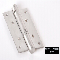 自闭合页隐形合页液压弹簧缓冲自动关闭器铰链不锈钢合叶 4寸不锈钢本色(一个的价格)