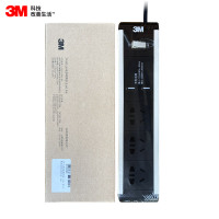 3M接线板插线板USB办公接线板1.8米排插插座阻燃耐高温电风扇配件