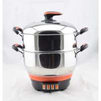 长星电热锅小康32cm电火锅抗干烧 油炸不断电