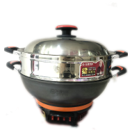 长星电热锅加深 吉康精铁养生锅YLZTG-38