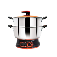 长星多功能定时电热锅32 电火锅抗干烧 油炸不断电