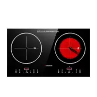 黑色 志高电磁炉双灶嵌入式电磁炉3500W双炉电陶炉双电灶家用双灶电磁灶套装炒菜电炉双头炉定制商品