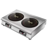 3000W*2 煲仔炉 横款 志高(CHIGO)商用电磁炉大功率多头炉灶饭店酒店用锡纸花甲六眼商业煲仔炉双眼四头电灶台