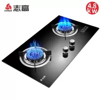 品质款[管道天然气][一级能效4.8KW] 全国联保 志高(CHIGO)燃气灶一级能效大火力液化气天然气灶嵌入式台式双灶