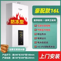 16升典雅白+节能变升防冷冻+3 半球燃气热水器家用恒温洗澡液化气天然气煤气电强排式10/12L16升定制商品