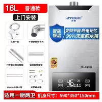 16升普通款+变频恒温+上门安装 断电记忆+节能 液化 半球家用燃气即热式热水器天然气12L升恒温强排式16L升浴