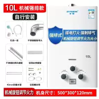 10升强排款+机械旋钮+ 电打火+质保三年 天然气 半球家用燃气即热式热水器天然气12L升恒温强排式16L升浴室煤气