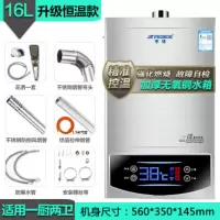 16变频节能银拉丝+上门安装[触控彩屏加厚水箱] 液化 半球增压恒温燃气热水器电家用12升16强排即热天然气液化煤